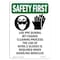 Signmission OSHA SAFETY FIRST Sign, Use PPE During Bit W/ Symbol, 24in X 18in Aluminum, 18" W, 24" H, Portrait OS-SF-A-1824-V-11387 - alternate 1